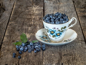 boarding, cup, blueberries