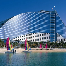 Hotel hall, Dubaj, boats, Jumeirah