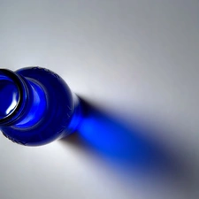 Bottle, blue, drink