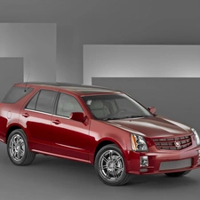 Red, shields, brake, Cadillac SRX