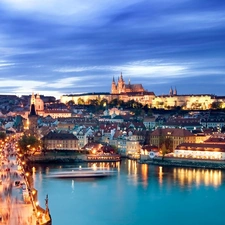 bridge, Charles, Castle, Prague, Prague