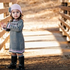 bridges, small, girl