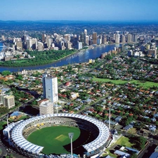 Brisbane, panorama, town