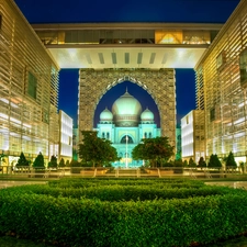 palace, Sapling, buildings, fountain