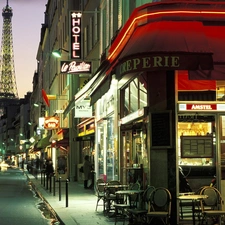 cafeteria, Paris, alley