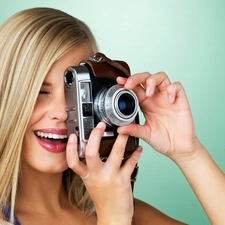 Camera, Blonde, model