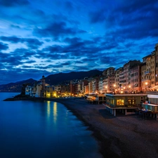 Camogli, Italy, Beaches, Town, sea