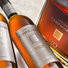 Three, cognac, Campagnere, Bottles