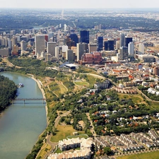 panorama, Edmonton, Canada, town