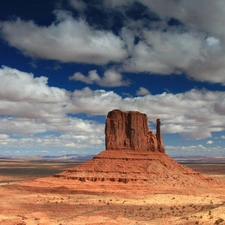 canyon, Sky, clouds