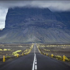 canyon, clouds, Desert, rocks, Way