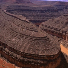 high, River, canyon, rocks