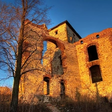 Old, ruins, castle, Buldings