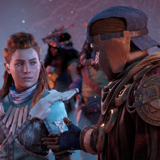 game, Horizon Zero Dawn, Aloy, a man, Characters