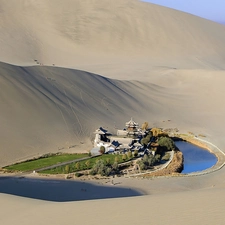 Dunhuang, oasis, China, Town