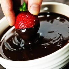 chocolate, Strawberry, cup