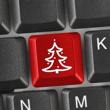 Christmas, keyboard, christmas tree