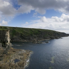 rocks, cliff