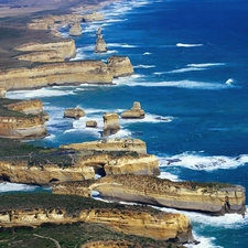 Cliffs, sea, Coast