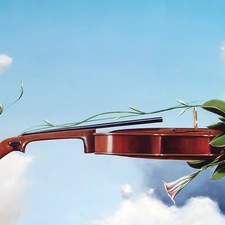 clouds, violin, Sky