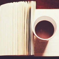 Book, coffee