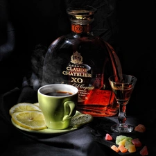 cognac, cup, coffee, glass