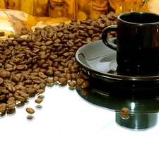 coffee, cup, grains