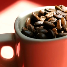 coffee, mug, grains