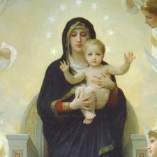 child, mother, copy, Bouguereau, Angels, Divine