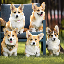 Welsh corgi cardigan, Dogs, Armchair