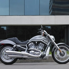Harley Davidson V-Rod, silver, Cruiser
