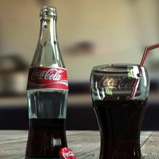 Coca, Bottle, cup, cola