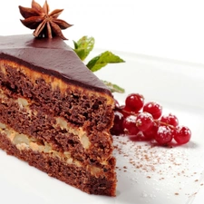 Currant, cake, chocolate