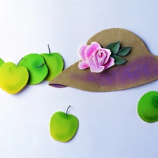 Cutouts, Hat, apples