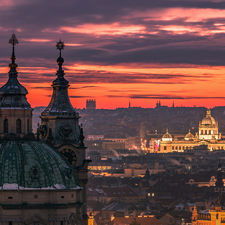 Prague, Great Sunsets, Czech Republic, chair