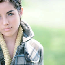 make-up, brunette, delicate