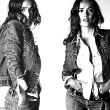 katana, Salma Hayek, Denim