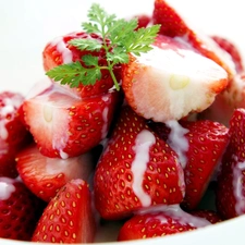 strawberries, dessert