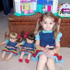 ponytail, girl, dolls, dresses, toys, Smile