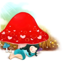 dream, Kid, mushrooms