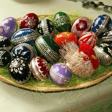 color, Painted eggs, Easter, eggs