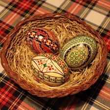 easter, basket, eggs