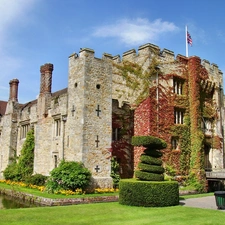 England, Castle, water