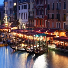 evening, Venice, boats