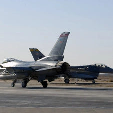 Fighters, airport, F-16