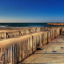 fence, Coast, Beaches