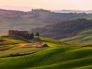 Tuscany, Italy, house, field, The Hills