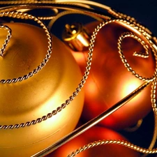 filament, Golden, baubles