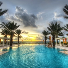 Floryda, USA, Palms, Palm Beach, Pool