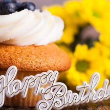 Flowers, cake, birthday
